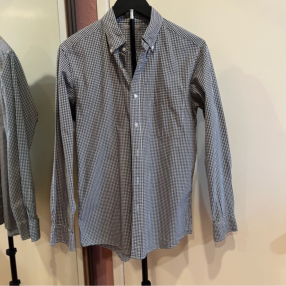 Uniqlo Black and White Gingham Shirt